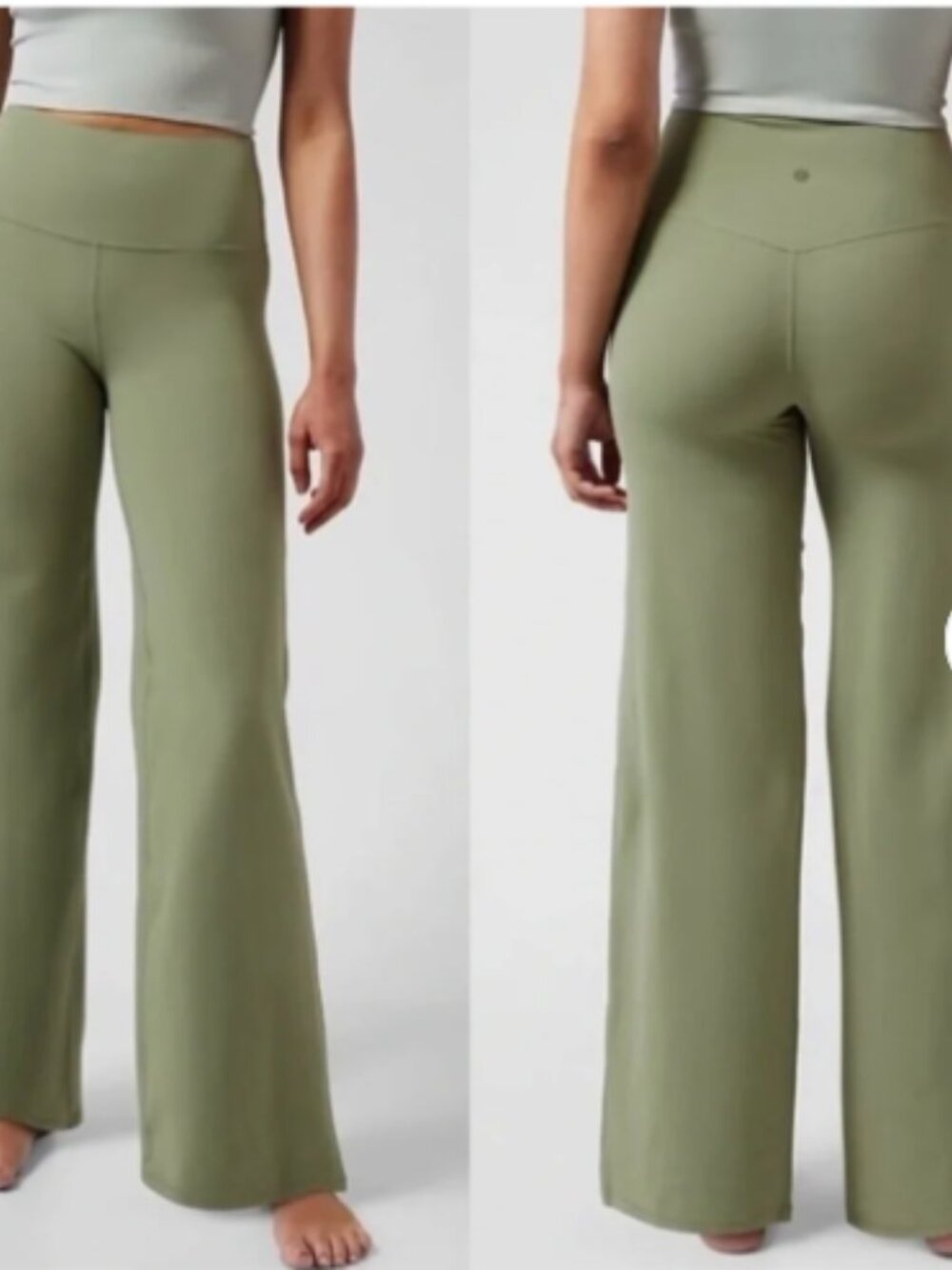 Athleta Eucalyptus Olive Elation Wide Leg Pant